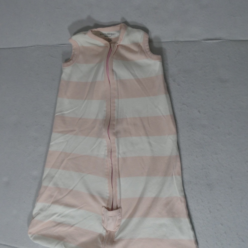 Burt's Bees Baby Sleep Sack 0-6M Pink Striped Beekeeper Wearable Blanket Soft